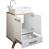 Товар: Тумба под раковину Sanflor Ингрид 60 С0001916 Белая Швейцарский вяз - фото 2 Тумба под раковину Sanflor Ингрид 60 С0001916 Белая Швейцарский вяз — фото 2, Тумбы под раковину