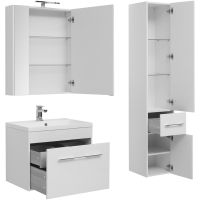 Товар: Тумба под раковину Aquanet Августа 75 210028 подвесная Белая - фото 4 Тумба под раковину Aquanet Августа 75 210028 подвесная Белая — фото 4, Тумбы под раковину