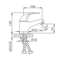 Смеситель для раковины Frap H02 F1002-B Хром — фото 2, Смесители