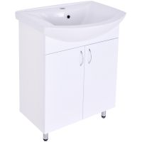 Тумба с раковиной Orange Лайт 60 LA-60TUW+GR Белый глянец — фото 9, Тумбы с раковиной