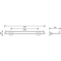 Стеклянная полка Aquanet 4587 264914 Хром — фото 2, Полки для ванной и душа