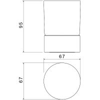 Стакан для зубных щеток Aquatek Лира AQ4428CR Хром — фото 2, Мыльницы