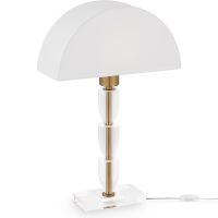 Настольная лампа Maytoni Table Floor Prima Z034TL-01BZ Белая Прозрачная Латунь — фото 6, Настольные лампы