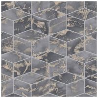 Обои AS Creation Global Spots 38007-2 Винил на флизелине (1,06*10,05) Серый/Золото, Геометрия — фото 1, Обои для стен