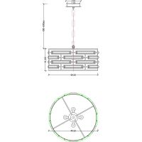 Подвесной светильник Maytoni Modern Frontera MOD067PL-04CH Прозрачный Хром — фото 6, Подвесные светильники