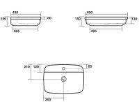 Товар: Раковина Kerasan Tribeca 60 514201*1 Белая - фото 6 Раковина Kerasan Tribeca 60 514201*1 Белая — фото 6, Раковины