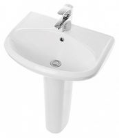 Раковина Sanita Аттика 55 WB.PD/Attica/55-C/WHT.G/S1 Белая — фото 1, Раковины подвесные