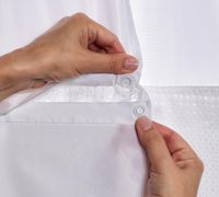 Штора для ванны Fixsen FX-3319E 180х180 Белая — фото 8, Аксессуары для туалета