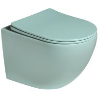 Унитаз SantiLine SL-5103 подвесной Светло-зеленый матовый с сиденьем Микролифт — фото 1, Подвесные унитазы