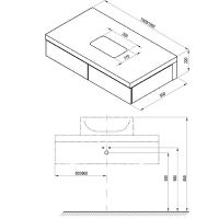Тумба под раковину Ravak SD Formy 120 X000001037 подвесная Орех — фото 4, Тумбы под раковину
