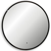 Зеркало Abber Mond 77 AG6204SCB-0.77 с подсветкой Черное с бесконтактным выключателем и диммером — фото 1, Мебель для ванной