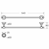 Полотенцедержатель Cezares Aphrodite APHRODITE-TH06-01-M Хром — фото 2, Полотенцедержатели