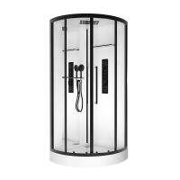 Душевая кабина Black&White Galaxy 90х90 8021000 с гидромассажем — фото 1, Душевые кабины