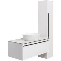 Тумба под раковину La Fenice Elba 100 FNC-01-ELB-B-100 подвесная Белая матовая — фото 8, Мебель для ванной