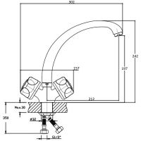 Товар: Смеситель для кухни Orange Classic R M73-002cr Хром - фото 2 Смеситель для кухни Orange Classic R M73-002cr Хром — фото 2, Смесители