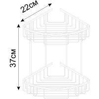 Полка корзина Fixsen Hotel FX-31051-2 Хром — фото 3, Полки для ванной и душа