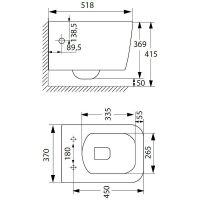 Унитаз биде Allen Brau Liberty 2 4.33009.20 подвесной Белый без сиденья — фото 54, Подвесные унитазы