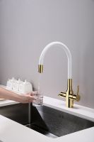Товар: Смеситель для кухни Paulmark Salix Sa213419-Gw Золото Белый - фото 4 Смеситель для кухни Paulmark Salix Sa213419-Gw Золото Белый — фото 4, Смесители для кухни