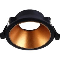 Встраиваемый светильник Crystal Lux CLT 052C BL-GO Черный Золото — фото 1, Точечные светильники