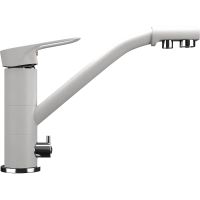 Смеситель для кухни Ulgran Classic U-010-341 Ультра-белый — фото 1, Смесители