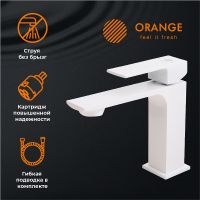Комплект смесителей Orange Lutz M04-311w Белый — фото 13, Готовые комплекты для ванной комнаты