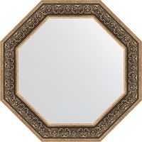 Зеркало Evoform Octagon 79х79 BY 3843 в багетной раме - Вензель серебряный 101 мм — фото 1, Мебель для ванной