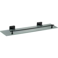 Стеклянная полка Haiba HB8907 Черная матовая — фото 1, Полки для ванной и душа