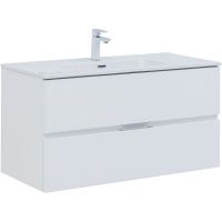 Тумба под раковину Aquanet Алвита New 100 277518 подвесная Белая матовая — фото 1, Мебель для ванной