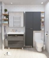 Товар: Тумба под раковину 1MarKa Gaula 60Н У92545 Графит матовый - фото 4 Тумба под раковину 1MarKa Gaula 60Н У92545 Графит матовый — фото 4, Мебель для ванной