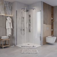 Товар: Душевой уголок Grossman Pragma 100х100 302.K33.03.1010.10.00 профиль Хром стекло прозрачное - фото 4 Душевой уголок Grossman Pragma 100х100 302.K33.03.1010.10.00 профиль Хром стекло прозрачное — фото 4, Душевые уголки