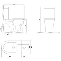 Унитаз компакт Olive's Sierra SR31126DP с бачком и сиденьем Микролифт — фото 3, Напольные унитазы