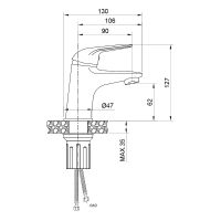 Смеситель для раковины WesnaArt Luch Хром арт-LUC15-210 — фото 3, Смесители для раковины