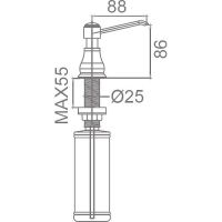 Дозатор для жидкого мыла Milacio Castellon MC.932.CR Хром — фото 2, Дозаторы