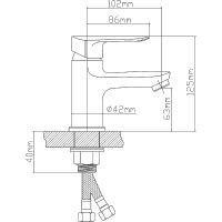 Смеситель для раковины Ростовская Мануфактура Сантехники Boou B8274-1J Хром — фото 2, Смесители