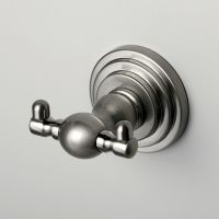 Двойной крючок WasserKRAFT Ammer K-7023D Хром матовый — фото 2, Крючки для полотенец