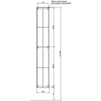 Металлическая полка Aquanet Магнум H 20х130 326462 Белая матовая — фото 8, Полки для ванной и душа