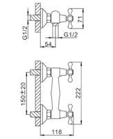 Смеситель для душа Frap H08 F2008 Хром — фото 3, Смеситель для душа