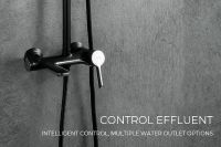 Душевая система Gappo G03-6 Черная матовая Хром арт-G2403-6 — фото 12, Душевые стойки