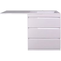 Тумба под раковину Style Line Даллас 150 СС-00002305 Белый глянец — фото 1, Мебель для ванной