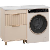 Тумба с раковиной Brevita Enfida 120 L УТ000016085 Бежевая матовая — фото 1, Тумбы с раковиной