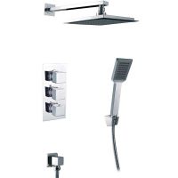Душевая система Timo Tetra-Thermo SX-0179/00 с термостатом Хром — фото 1, Встраиваемые душевые комплекты