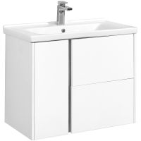 Тумба под раковину Aquaton Стоун 80 1A228201SX010 подвесная Белая — фото 1, Тумбы под раковину