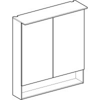 Зеркальный шкаф Geberit Acanto 75 500.645.00.2 с подсветкой Дуб мистик — фото 11, Зеркальные шкафы в ванную