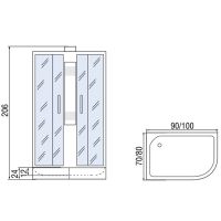 Товар: Душевая кабина Мономах Б/К 90x70x24 МЗ L 10000005803 без гидромассажа - фото 4 Душевая кабина Мономах Б/К 90x70x24 МЗ L 10000005803 без гидромассажа — фото 4, Душевые кабины