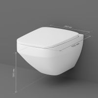 Унитаз AM.PM Inspire V2.0 C50A1700SC подвесной с сиденьем Микролифт — фото 16, Подвесные унитазы