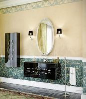 Шкаф пенал Clarberg Due amanti 50 DUE0505BLK Черный без ручек — фото 3, Пеналы для ванной комнаты