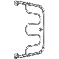 Водяной полотенцесушитель Terminus Фокстрот (1) 600x400 4620768881312 с полкой Хром, боковое подключение, G 1" НР — фото 1, Водяные полотенцесушители