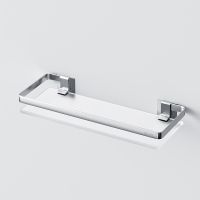 Стеклянная полка AM.PM Sense L A7455100 Серебристая — фото 4, Полки для ванной и душа