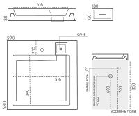 Раковина Marmo Bagno Дельта 60 MB-DL60-60 на стиральную машину Белая — фото 5, Раковины