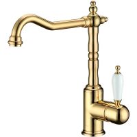 Смеситель для кухни Boheme Tradizionale Oro Crystal 102-CRST Золото — фото 1, Смесители